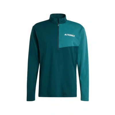 Image of adidas Sportswear Multi Climacool 1/2 ZIP Long Sleeve sleeved top Aurora ivy mystery green, Men&#039;s, Size: Small, green