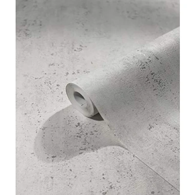 Image of marburg Wallpaper Grey Silver Concrete Look for Bedroom or Living Room Non Woven 100% Made in Germany Premium Quality 10,05 x 0,53m