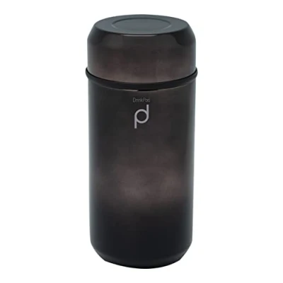 Image of DrinkPod+ Vacuum Insulated Flask, Metallic Black, 350ml