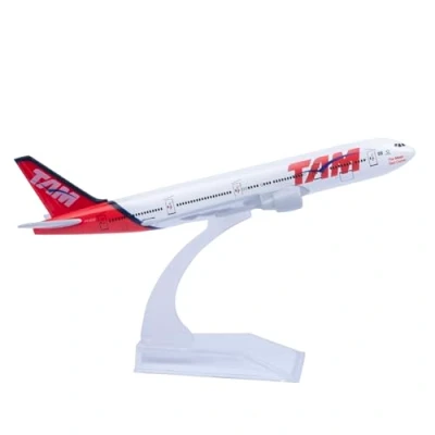 Image of Bswath Model Airplane 1:400 Scale TAM B777 Plane Metal Die cast Alloy Airplanes for Gift and Collection