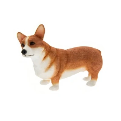 Image of Lesser &amp; Pavey The Leonardo Dog Studies Corgi Figure/Ornament, Artificial Resin, Brown, H10cm