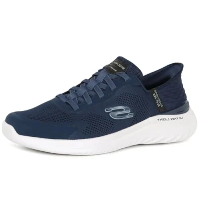 Image of Skechers Men&#039;s Hands Free Slip ins Bounder 2.0 EMERGED Sneaker, Navy, 8 UK
