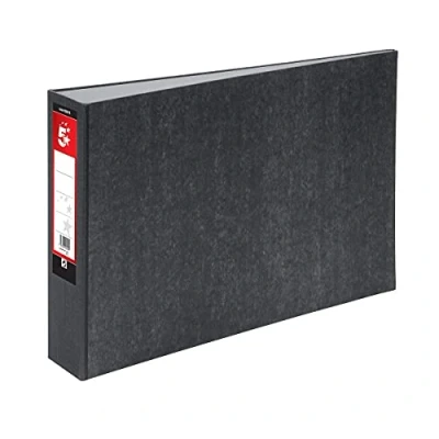 Image of 5 Star Mini Lever Arch File 70mm Spine Oblong Landscape A3 Cloudy Grey [Pack 2]