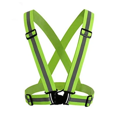 Image of Reflective Vest MASO Night Running with Adjustable Strap &amp; Breathable Holes, Ultrathin Lightweight Safety 360High Visibility Green