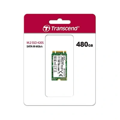Image of Transcend MTS420S 480 GB M.2 2242 SATA III 6 Gb/s Internal Solid State Drive (SSD) 3D TLC NAND (TS480GMTS420S)
