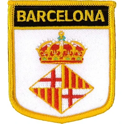Image of Barcelona Shield Embroidered Patch 7cm x 6cm