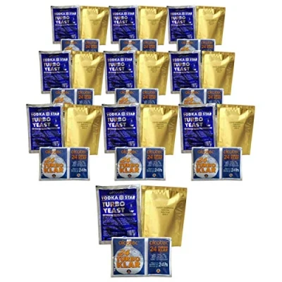 Image of 10x Alcotec Vodka Star Turbo Yeast, TurboKlar, Liquid Carbon