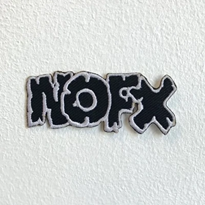 Image of NOFX Rock Band Music Black Iron Sew on Embroidered Patch
