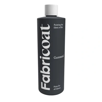 Image of Fabricoat Fabric Paint Restore or Change the Colour of Any Directly Onto Transform Anything Sofas, Lampshades, Car Interiors (500ml, Gunmetal)
