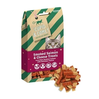 Image of PREMIUM CHRISTMAS FESTIVE SMOKED SALMON &amp; CHEESE NIBBLES FOR CATS VALID UNTIL 2025 !
