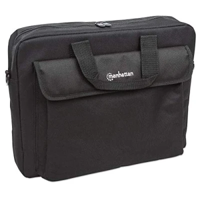 Image of Manhattan 438889 London Notebook Computer Briefcase, Top Load; Fits Most Widescreens Up To 15.6&quot;, Black