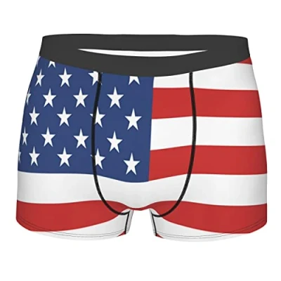Image of American Flag Men&#039;s Underwear Breathable Boxer Briefs Stretch Trunks