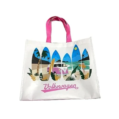 Image of Puckator Volkswagen VW T1 Camper Bus The Waves are Calling Reusable Shopping Bag Out Of Recycled Plastic Bottles Handbags for Women Canvas Tote Bags Large Ladies Aesthetic Stuff