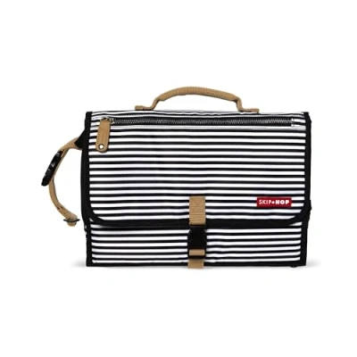 Image of Skip Hop Pronto Mini Changer Black and White Stripe