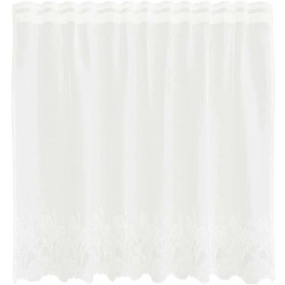 Image of Lace Curtain with Curtains Floral White 150 x 100 cm Polyester Vidaxl