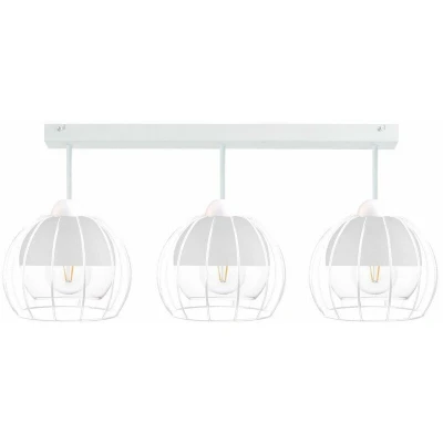 Image of Solo Semi Flush Light White, 60cm, 3x E27