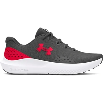 Image of Under Armour Mens Ua Charged Surge 4 Running Shoe, Castlerock Red Red, 11.5 UK