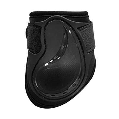 Image of LeMieux Impact Compliant Fetlock Horse Boots Protective Gear and Training Equipment Equine Boots, Wraps &amp; Accessories (Black/Medium)