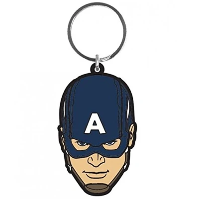Image of Pyramid International Avengers: Age Of Ultron Captain America Rubber Keychain, Multi Colour, 4.5 x 6 cm
