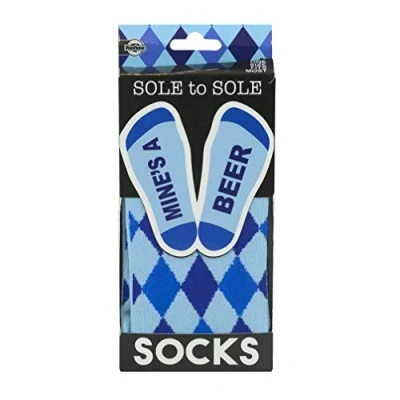 Image of Funtime Gifts Sole Mine&#039;s A Beer Sock, Blue, One Size