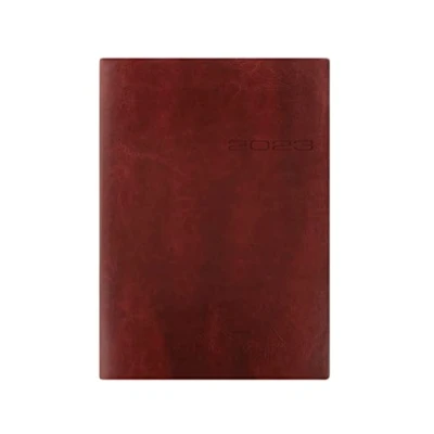 Image of Letts of London Lecassa A5 day to page with appointments 2023 diary brown, 23 080411
