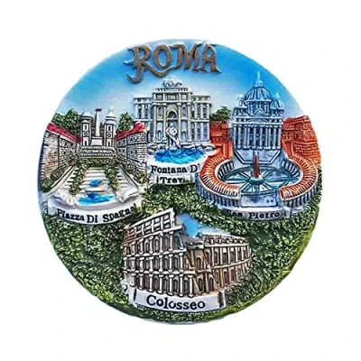 Image of Roma Italy Refrigerator Magnet 3D Travel Sticker Souvenirs,Resin Home &amp; Kitchen Decoration,Roma Fridge from China