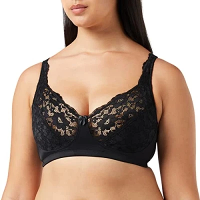 Image of Naturana Women&#039;s 5204 Bra, Black, 38C