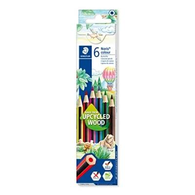 Image of STAEDTLER 185 C6 Noris Colour Pencils Assorted Colours (Pack of 6)