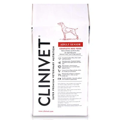 Image of Clinivet Adult Senior Super Premium Natural Hypoallergenic Complete Dry Dog Food Rich in Protein and Vitamins, 4kg