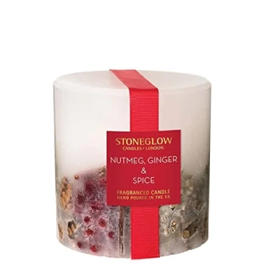 Image of Seasonal Collection Nutmeg, Ginger &amp; Spice Scented Candle Inclusion Pillar