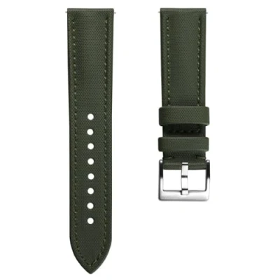 Image of WatchGecko Atlas Sailcloth Strap [Green, 21mm]