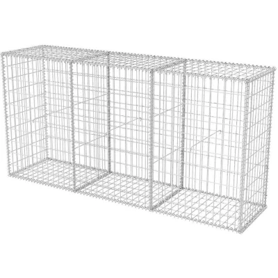 Image of vidaXL Gabion Basket Galvanised Steel 200x50x100 cm