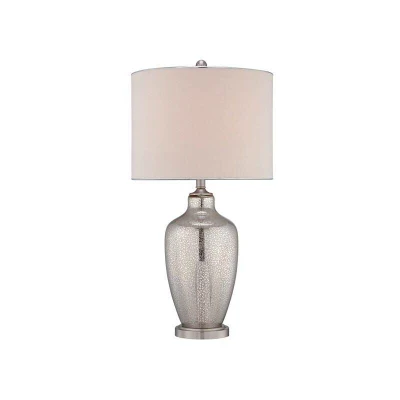 Image of Nicolls 1 Light Table Lamp Mercury Glass, E27