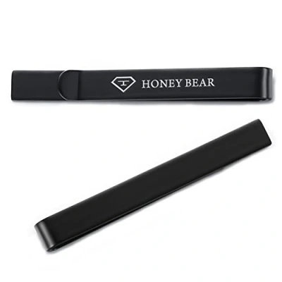 Image of HONEY BEAR 2.12inch Mens Tie Clip Bar Normal Size for Business Wedding Gift,5.4cm