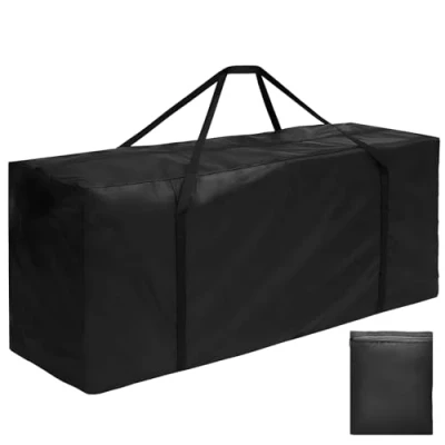 Image of widesmile 670L Extra Large Garden Cushion Storage Bag Heavy Duty Waterproof Outdoor Furniture 173x76x51cm with Handle and Zipper