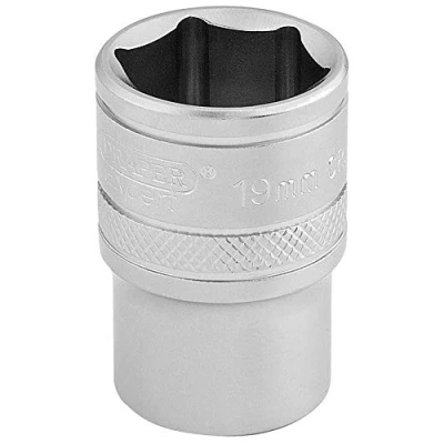Image of Draper 6 Point Metric Socket, 1/2&quot; Sq. Dr., 19mm