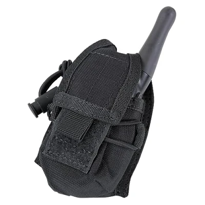 Image of Condor Tactical Guard HHR Radio Pouch Holster MOLLE System Airsoft Webbing Black