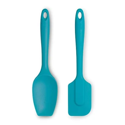 Image of Zeal JSET10A Non Stick Silicone Spatula Spoon 2 Piece Set Aqua