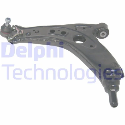 Image of 6Q0407151D, 6Q0407151DL, 6Q0407151E, 6Q0407151L Suspension Arm DELPHI TC1329 with ball joint Trailing Sheet Steel SKODA: Fabia I Hatchback