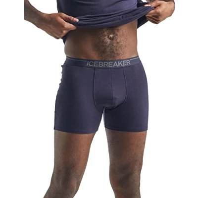 Image of Icebreaker Men&#039;s Anatomica Boxers Boxer Shorts Merino Wool Underwear Midnight Navy, S