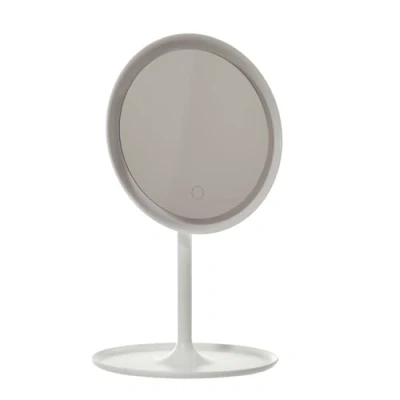Image of Upper Canada Danielle Creations Round Backlit LED Tabletop Vanity Mirror with Accessory Tray for Storage, Ultra Vue, Smart Touch Senor &amp; 180 Swivel