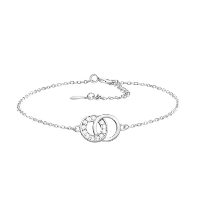 Image of Sofia Milani Women&#039;s Bracelet 925 Silver with Zirconia Stones Circle Pendant 30069
