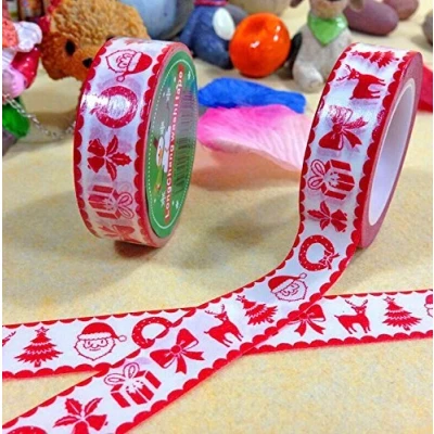 Image of HAND ® Fun Wrapping Paper Tape 15mW (No.9 It’s a Magnificent Gift! 10 Meters) Pack of 2 Rolls
