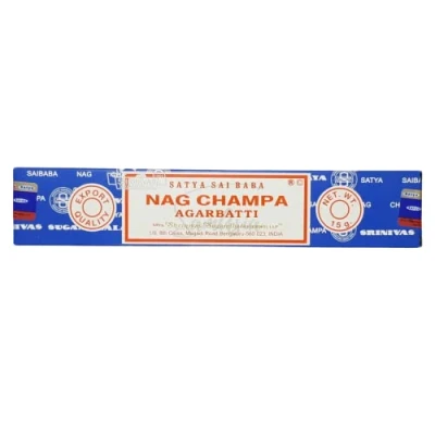 Image of Satya Nag Champa Agarbatti Incense Sticks x1 pack comes with SAMASIA bookmark can be used for Aromatherapy, Spa, Yoga, Weddings, Meditation, Healing, Positivity and Relaxation