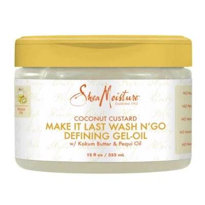 Image of Shea Moisture Coconut Custard Make It Last Wash N Go Defining Gel Oil For Unisex 2.2 oz