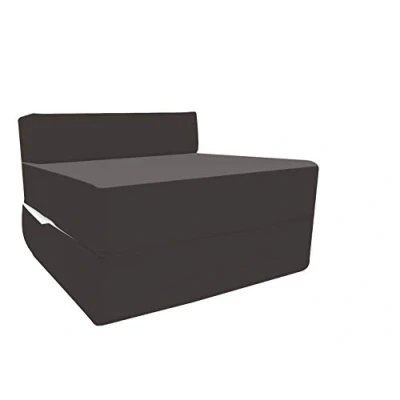 Image of iStyle Mode Fold Out Guest Chair Z Bed Futon Sofa Comfortable Foam for Adult and Kids Lounger Mattress Supreme Quality Fire Retardant Premium (Chocolate Brown)