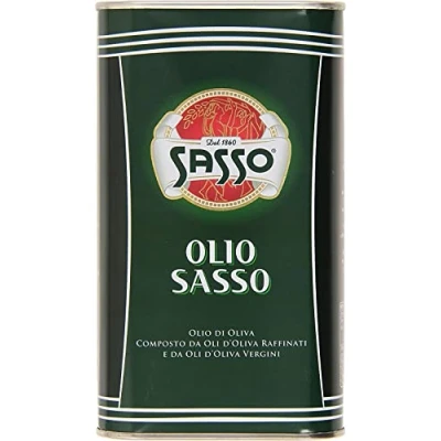 Image of 6 x Sasso Olio Extra Vergine D&#039;oliva Natives Olive Oil 1 Litre 100% Italian