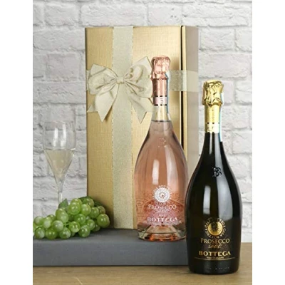 Image of Sparkling Brut and Rose Prosecco Wine Gift Set
