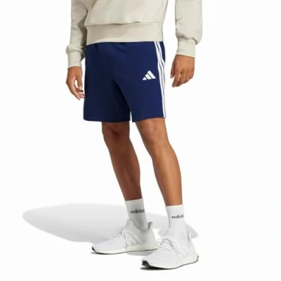 Image of adidas Men&#039;s Essential Three Stripes French Terry Short, Dark Blue/White, 4XL