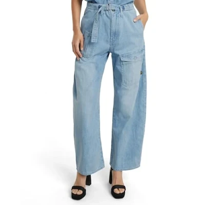 Image of G Star Women&#039;s Belted Cargo Loose Jeans, blue (sun faded mist D24361 D252 G342), 28W / 30L